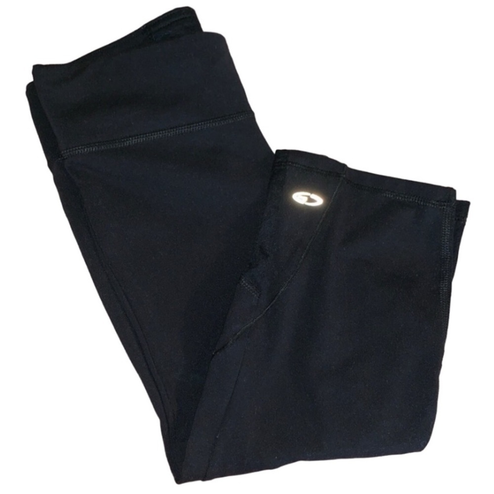 Cool Gear Cropped Black Athletic Stretch Breathable Leggings Sz XS 🖤